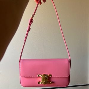 Celine triomphe shoulder bag in flamingo